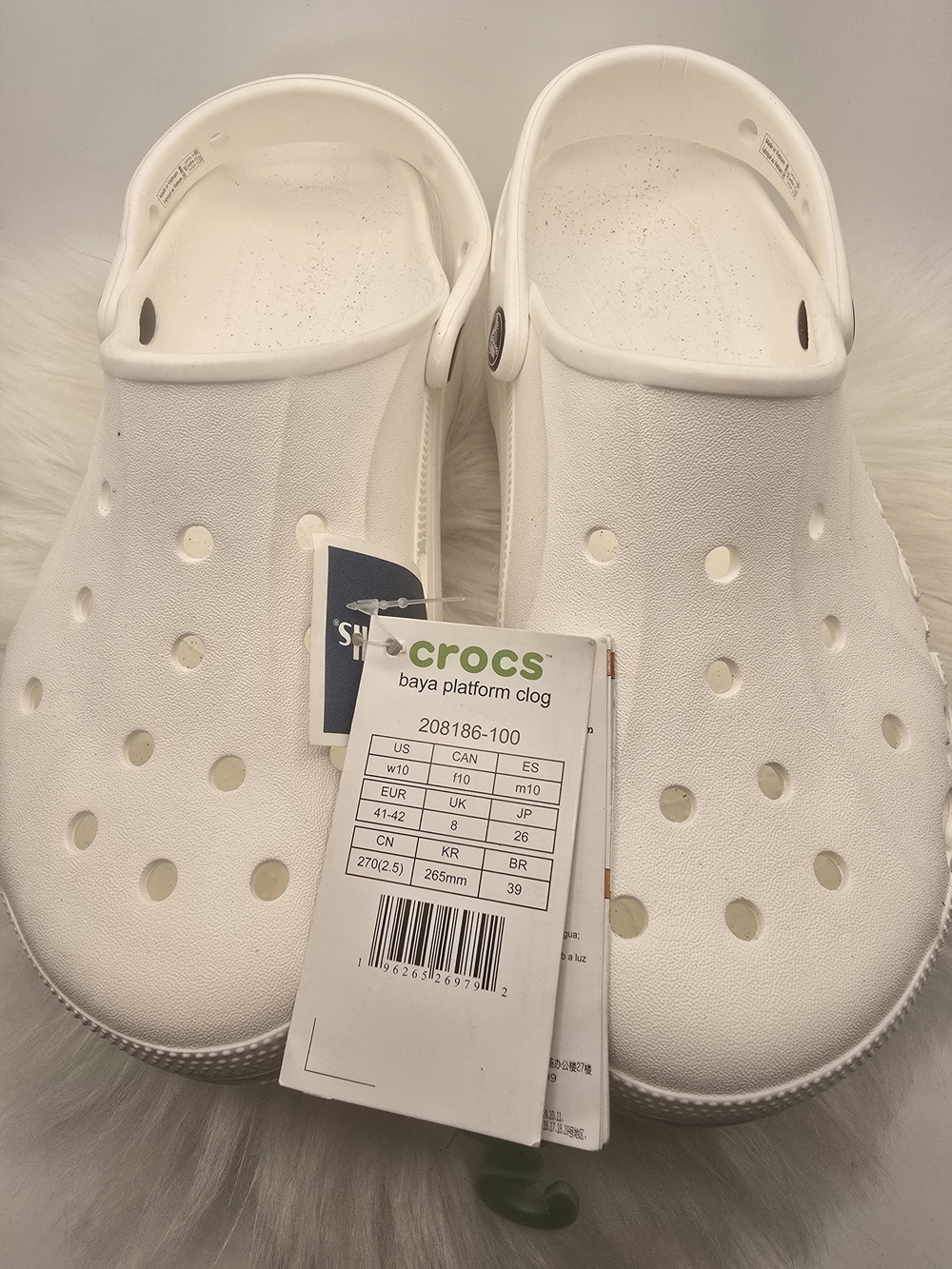 CROCS Baya Platform Clog in White